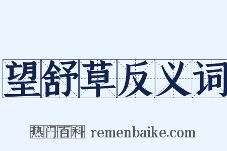 望舒草反义词是什么意思的图片